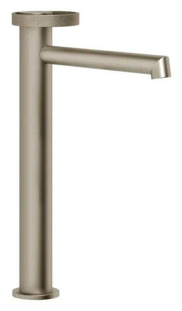 Смеситель для раковины Gessi Anello, высокий, длинный излив, цвет Finox Brushed Nickel
