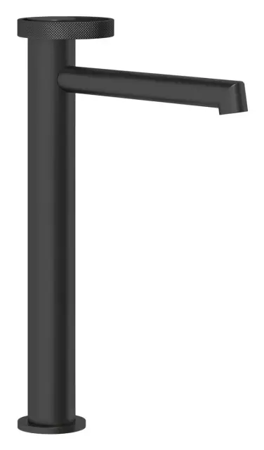 Смеситель для раковины Gessi Anello, высокий, длинный излив, цвет Matte Black