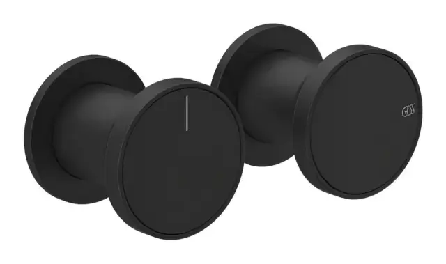 Смеситель Gessi Origini, настенный, на 2 выхода, с переключателем, внешние части, цвет Matte Black
