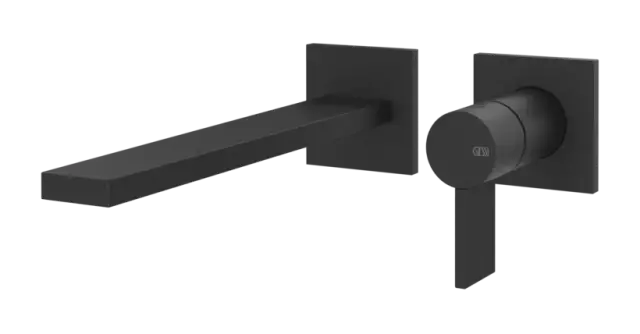 Смеситель для раковины Gessi Inverso, встраиваемый, настенный, внешние части, цвет Matte Black