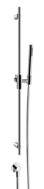 Душевой гарнитур Gessi Habito, штанга h900 мм, ручной душ, держатель, настенное шланговое подсоединение, цвет Chrome