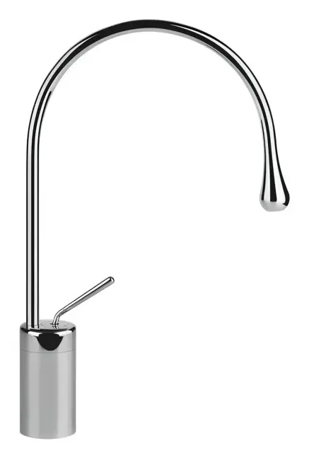 Смеситель для раковины Gessi Goccia h438 мм, со средним изливом, без донного клапана, цвет Chrome