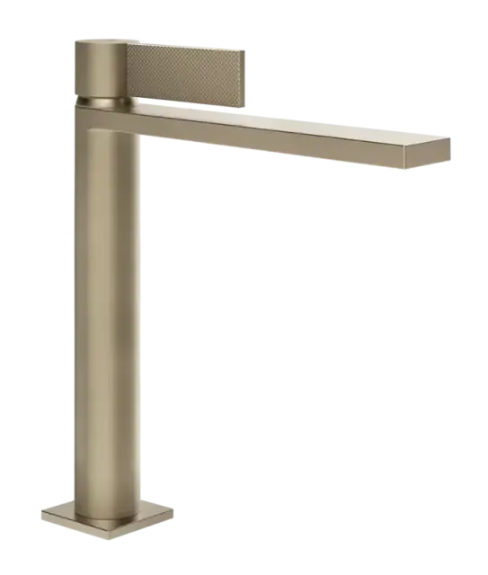 Смеситель для раковины Gessi Inverso, средний, без донного клапана, цвет Finox Brushed Nickel