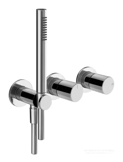 Смеситель для душа Gessi Habito, встраиваемый, с душевой лейкой, на 2 выхода, цвет Chrome