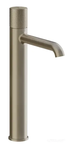 Смеситель для раковины Gessi Habito, высокий, h337 мм, без донного клапана, цвет Finox Brushed Nickel