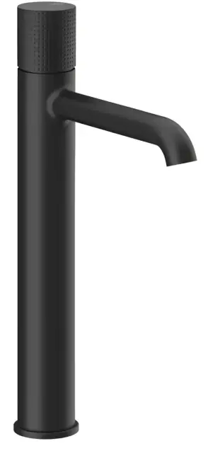 Смеситель для раковины Gessi Habito Cesello, h336 мм, на 1 отверстие, излив 164 мм, без донного клапана, с соединительными шлангами, цвет Matte Black