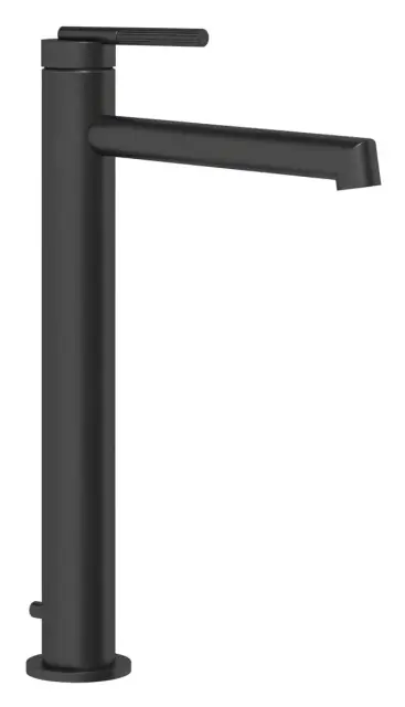 Смеситель для раковины Gessi Ingranaggio, высокий, c длинным изливом, донным клапаном, цвет Matte Black