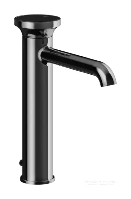 Смеситель для раковины Gessi Origini, средней длины, с донным клапаном, цвет Black Metal PVD