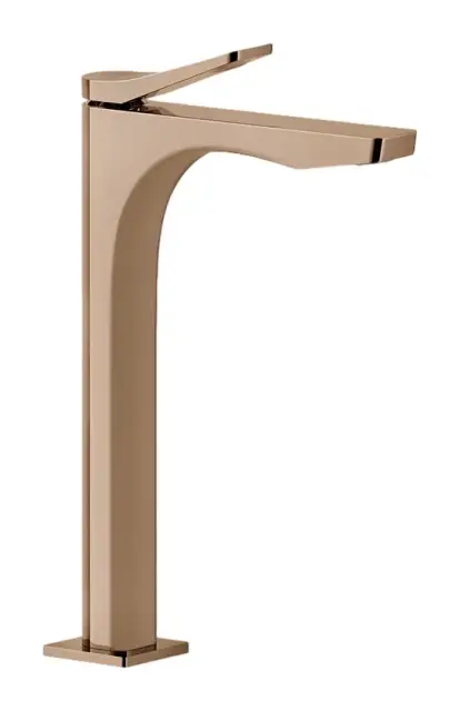 Смеситель для раковины Gessi Rilievo, высокий, без донного клапана, 50x194 мм, цвет Copper PVD