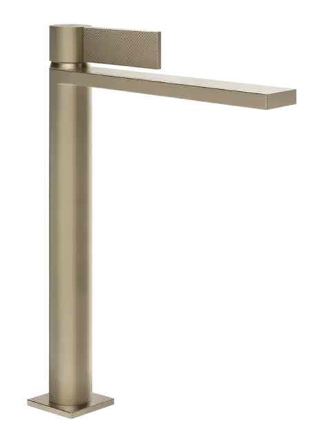 Смеситель для раковины Gessi Inverso, высокий, без донного клапана, цвет Finox Brushed Nickel