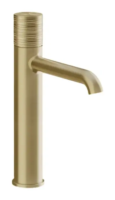 Смеситель для раковины Gessi Habito Trame, 50x200 мм, цвет Brushed Brass PVD