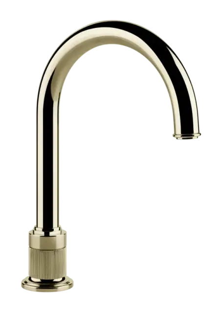 Излив для раковины Gessi Venti20, высокий, отдельностоящий, цвет Brass PVD
