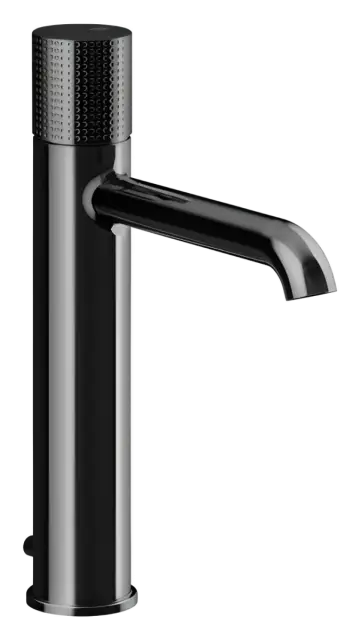 Смеситель для раковины Gessi Habito Cesello, 50x208 мм, с донным клапаном, цвет Black Metal PVD