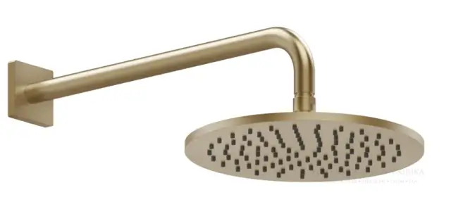Верхний душ Gessi Rilievo, Ø250 мм, шарнирный, настенный, цвет Warm Bronze Brushed PVD