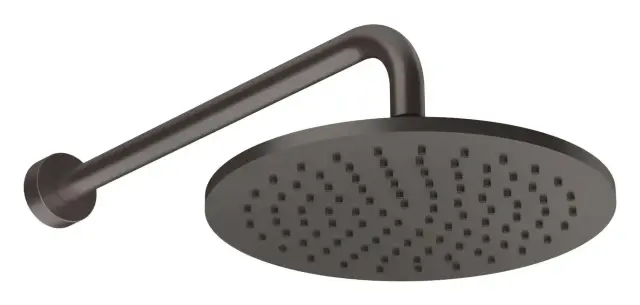Верхний душ Gessi Origini, настенный, поворотный, Ø250 мм, цвет Black Metal Brushed PVD