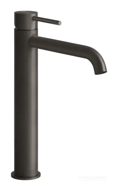 Смеситель для раковины Gessi316 Flessa, высокий, с длинным изливом, без донного клапана, цвет Black Metal Brushed PVD
