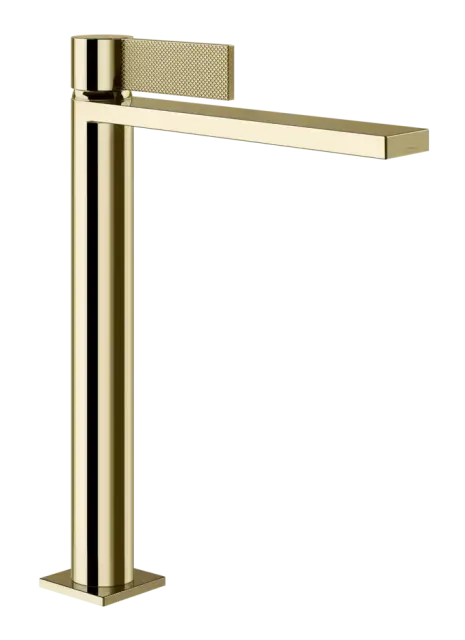 Смеситель для раковины Gessi Inverso, высокий, без донного клапана, цвет Brass PVD