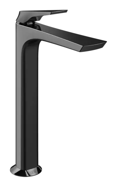Смеситель для раковины Gessi Ventaglio, высокий, без донного клапана, цвет Black Metal PVD
