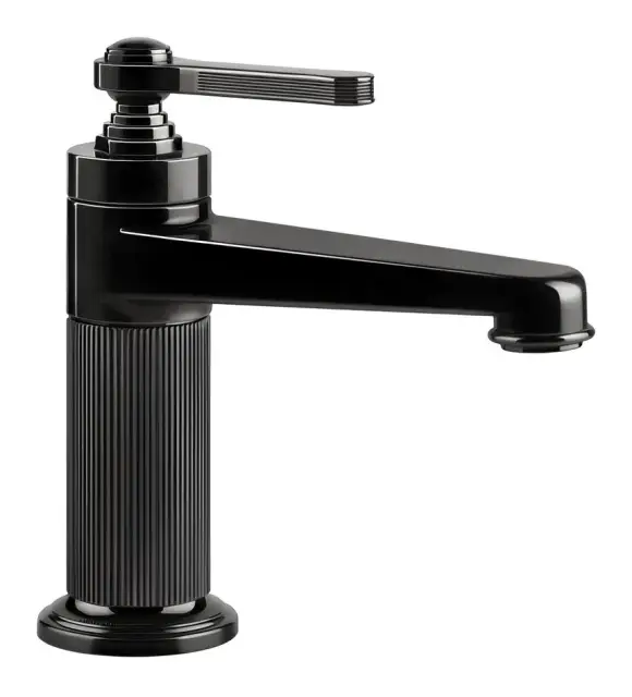 Смеситель для раковины Gessi Venti20, без донного клапана, цвет Black Metal PVD