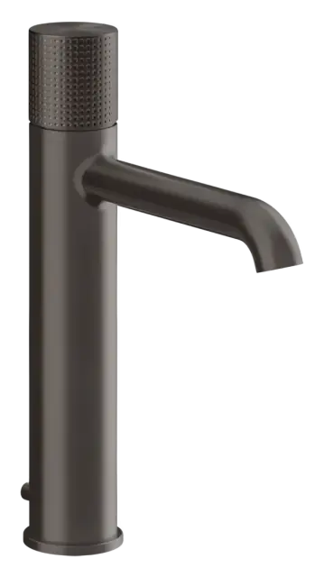 Смеситель для раковины Gessi Habito Cesello, 50x208 мм, с донным клапаном, цвет Black Metal Brushed PVD