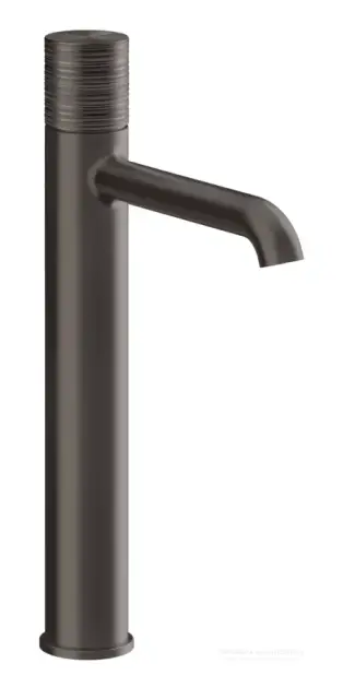 Cмеситель для раковины Gessi Habito, высокий, без донного клапана, цвет Black Metal Brushed PVD