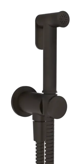 Гигиенический душ Gessi Tondo, шланг 1250 мм, шланговое подсоединение с держателем лейки, цвет Aged Bronze