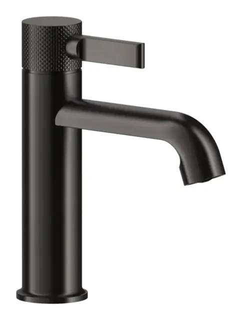 Смеситель для раковины Gessi Inciso, без донного клапана, цвет Black Metal Brushed PVD
