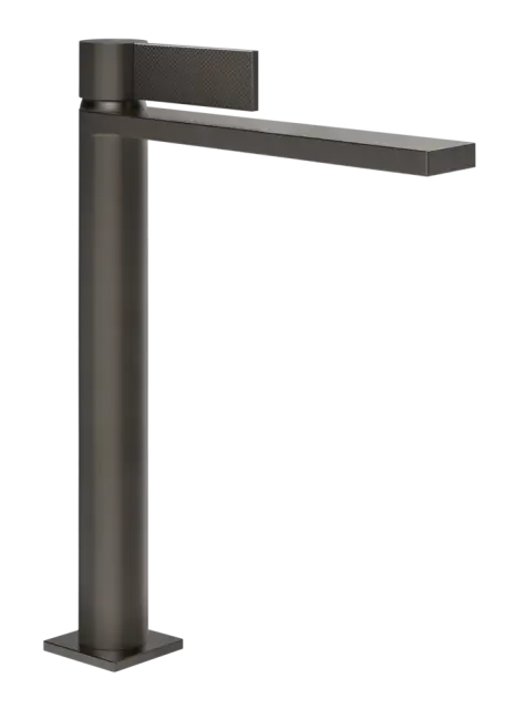 Смеситель для раковины Gessi Inverso, высокий, без донного клапана, цвет Black Metal Brushed PVD