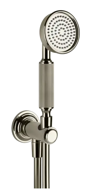 Ручной душ Gessi Venti20, с шланговым подсоединением, держателем, шлангом, цвет Nickel PVD