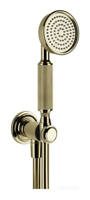 Ручной душ Gessi Venti20, с шланговым подсоединением, держателем, шлангом, цвет Brass PVD