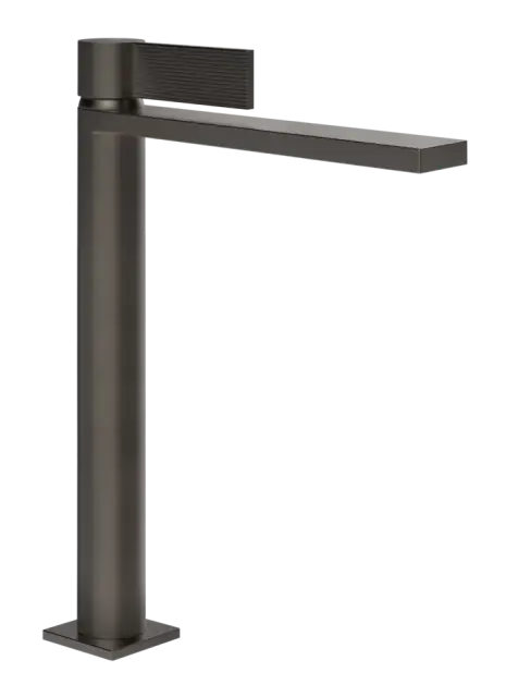 Cмеситель для раковины Gessi Inverso, высокий, с изливом 199 мм, без донного клапана, цвет Black Metal Brushed PVD