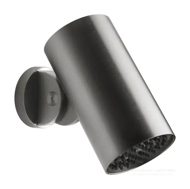 Верхний душ Gessi Spotwater316, настенный, поворотный, функция тропический ливень, Ø79 мм, цвет Steel Brushed