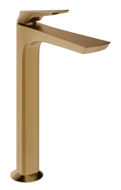 Смеситель для раковины Gessi Ventaglio, высокий, без донного клапана, цвет Warm Bronze Brushed PVD