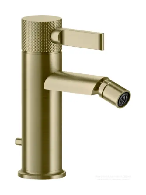 Смеситель для биде Gessi Inciso, донный клапан, цвет Brass Brushed PVD