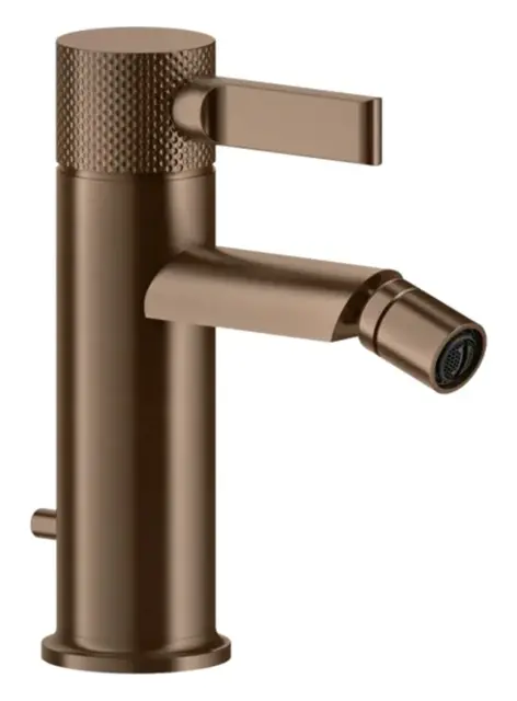 Смеситель для биде Gessi Inciso, донный клапан, цвет Copper Brushed PVD