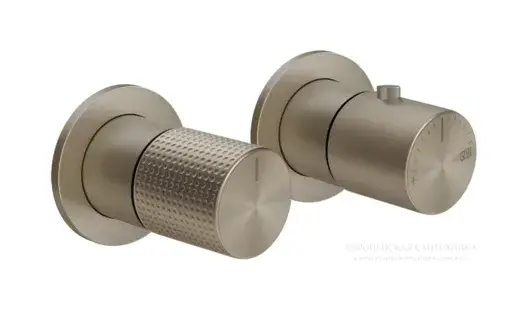 Термостат Gessi Habito, встраиваемый, на 2 выхода, цвет Finox Brushed Nickel