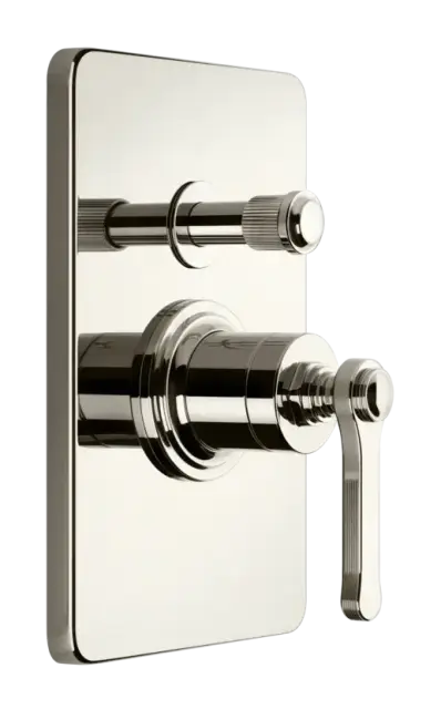 Cмеситель для душа Gessi Venti20, настенный, на 2 выхода, внешняя часть, цвет Nickel PVD