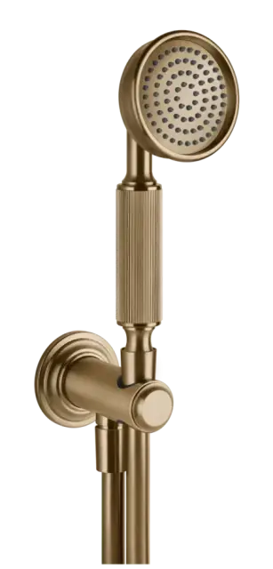 Ручной душ Gessi Venti20, с шланговым подсоединением, держателем, шлангом, цвет Warm Bronze Br. PVD