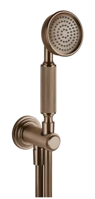 Ручной душ Gessi Venti20, с шланговым подсоединением, держателем, шлангом, цвет Copper Brushed PVD