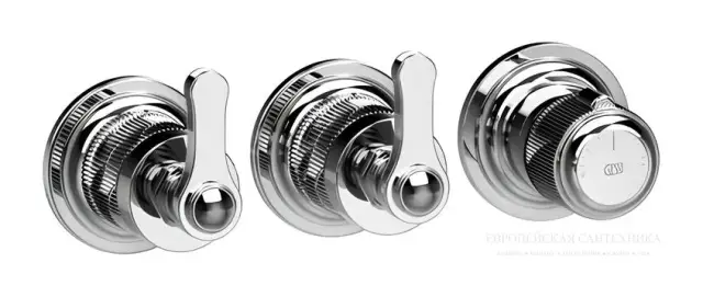 Термостат Gessi Venti20, с 2 независимыми выходами, встраиваемый, цвет Chrome