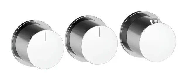Термостат Gessi Tondo, настенный, с 2 независимыми выходами, встраиваемый, внешняя часть, цвет Сhrome