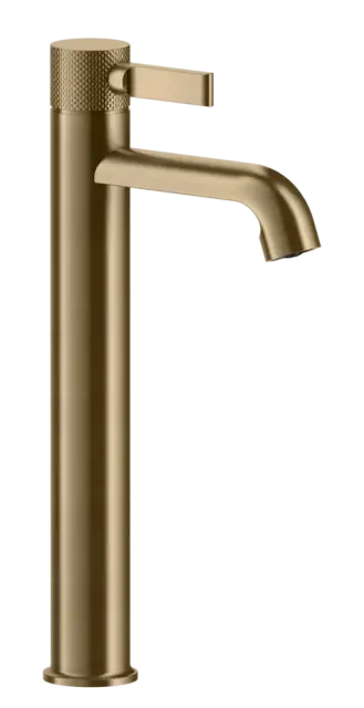 Смеситель для раковины Gessi Inciso, высокий, без донного клапана, цвет Warm Bronze Brushed PVD