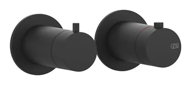 Термостат для душа Gessi316, на 1 выход, внешние части, цвет Matte Black