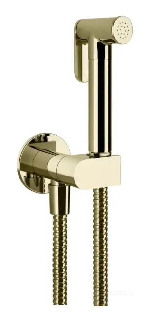 Душ гигиенический Gessi Tondo, шланговое подсоединение - держатель лейки, цвет Brass PVD