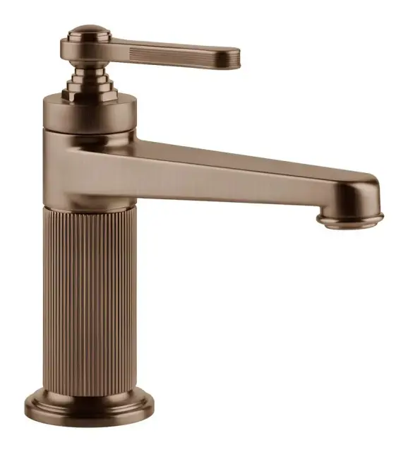 Смеситель для раковины Gessi Venti20, с донным клапаном, цвет Copper Brushed PVD