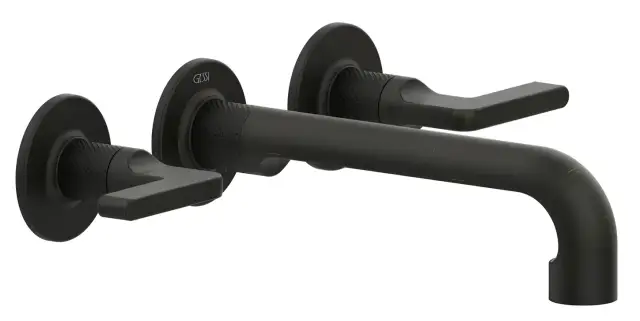 Смеситель для раковины Gessi Inciso, встраиваемый, на 3 отверстия, излив средний, без донного клапана, внешняя часть, цвет Aged Bronze