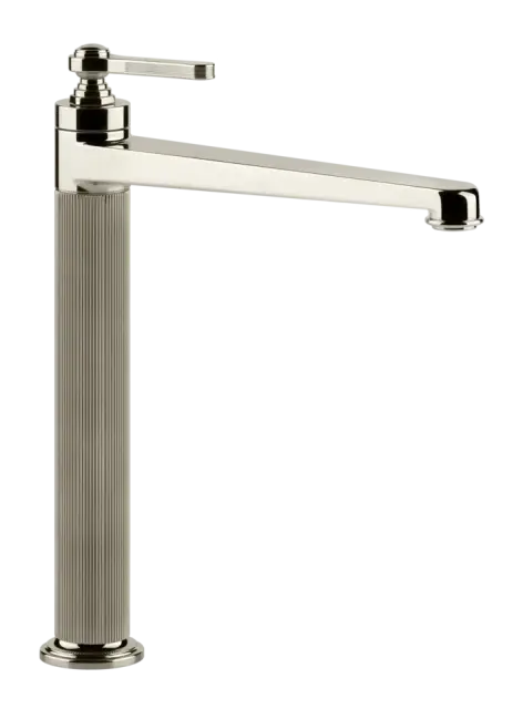 Смеситель для раковины Gessi Venti20, высокий, без донного клапана, цвет Nickel PVD