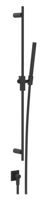 Душевой гарнитур Gessi Inverso, штанга h900 мм, ручной душ, шланговое подсоединение, цвет Matte Black