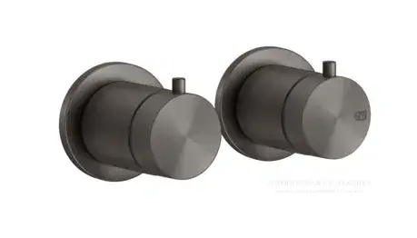 Термостат Gessi 316, встраиваемый, на 3 потребителя, цвет Black Metal Brushed PVD
