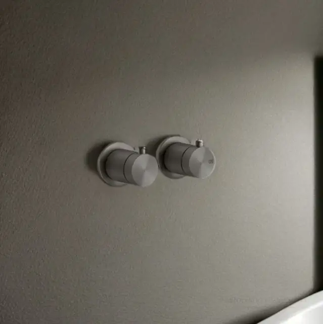 Термостат Gessi 316, встраиваемый, на 2 выхода, цвет Black Metal Brushed PVD